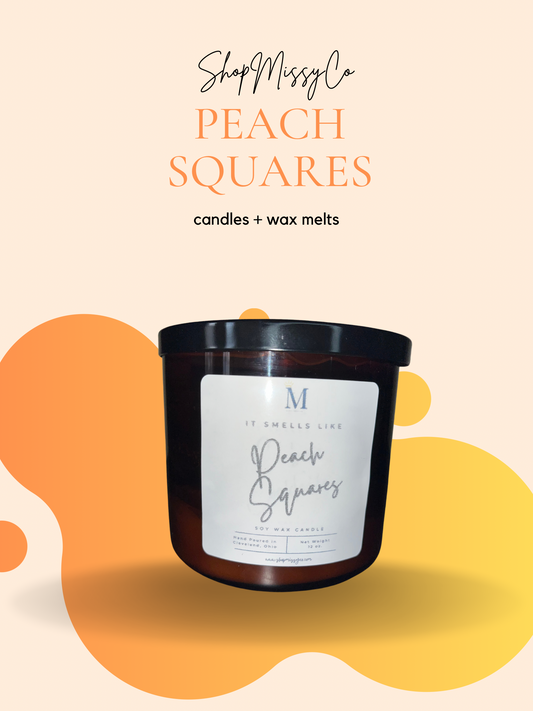 Peach Squares Candle